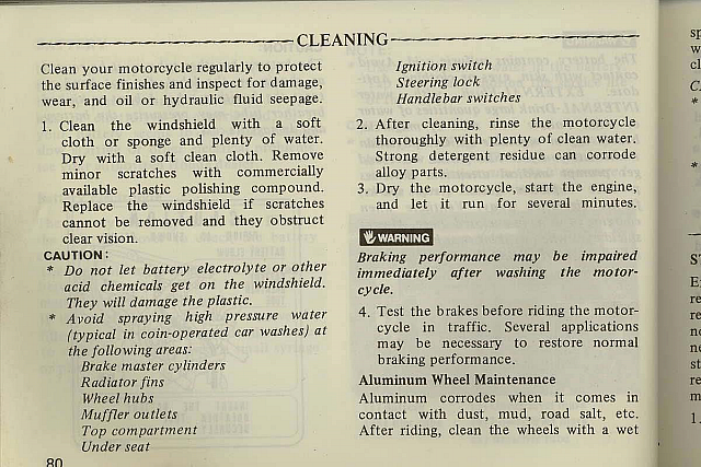 1983 Interstate Owners Manual Page 80